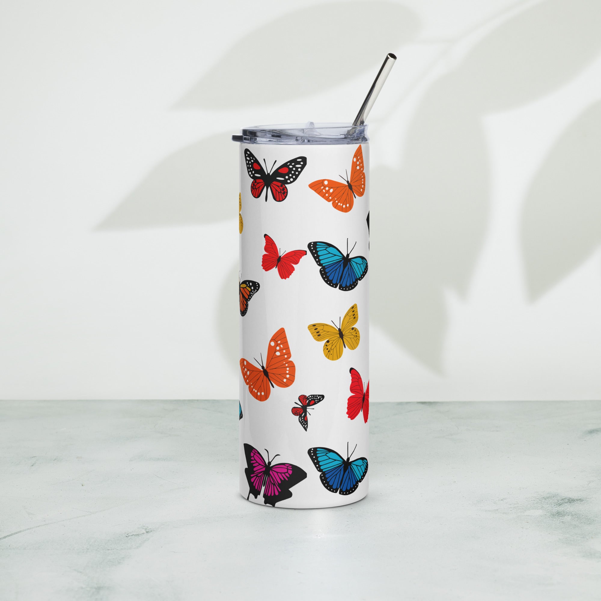 Butterfly Stainless Steel Tumbler, Durable Water Bottle for Everyday Hydration, Unique Gift Idea for Outdoor Adventurers