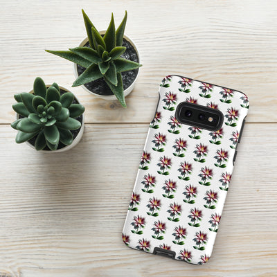 Tough Floral Case for Samsung, Durable Phone Case, Samsung Protective Cover, Shockproof Samsung Case, Samsung Galaxy Case
