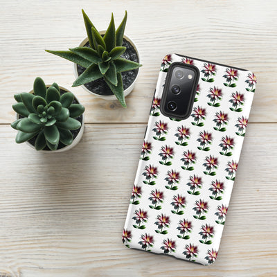 Tough Floral Case for Samsung, Durable Phone Case, Samsung Protective Cover, Shockproof Samsung Case, Samsung Galaxy Case